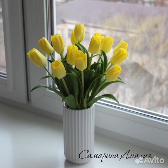 Тюльпаны ручной работы из хол.фарфора