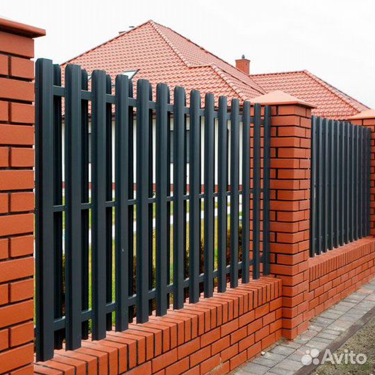 Штакетник металлический GL RAL 8012