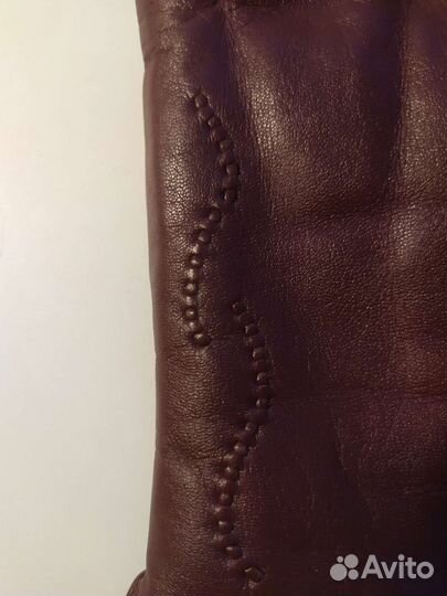 Перчатки женские кожаные зимние