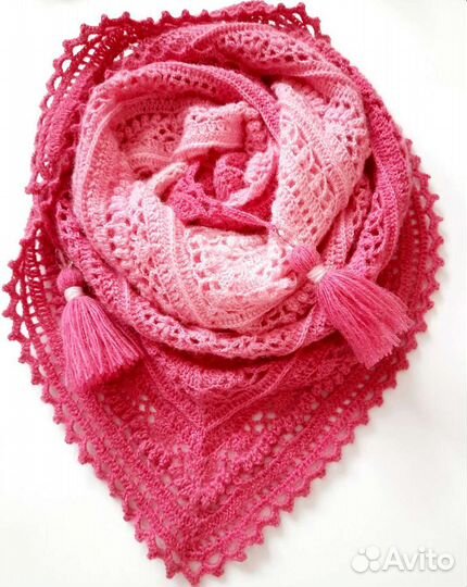 Шаль/бактус/косынка ручной работы