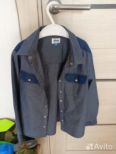 Джинсовая рубашка для мальчика 134