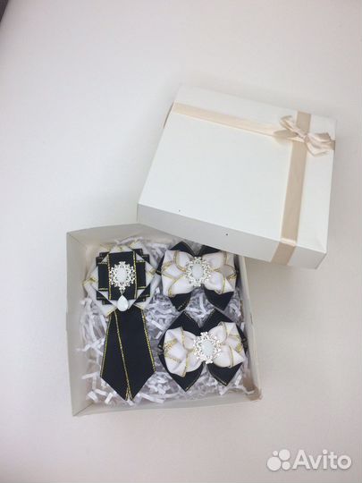 Набор бантов и галстука для девочек