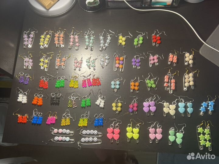 Серьги из бисера ручной работы