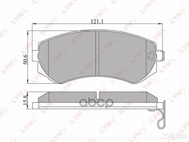 Колодки тормозные передние BD5710 lynxauto