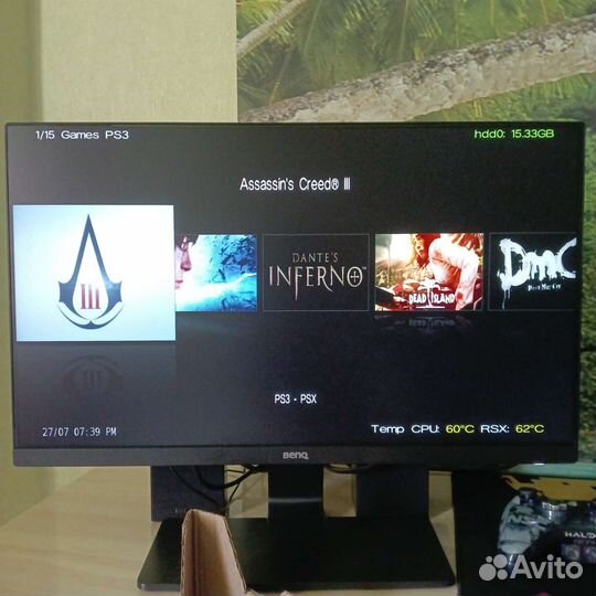 Sony PS3 Slim 320gb 19игр (Прошита, обслужена)