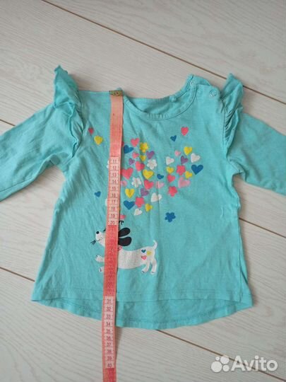 Лонгслив для девочки, 86