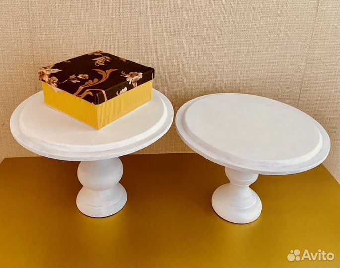 Тортовница деревянная ручная работа 25-30 см диаме