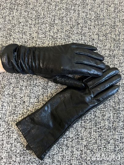 Перчатки женские кожаные