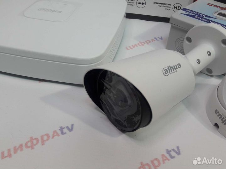 4 Камеры видеонаблюдения 4Мп регистратор Dahua