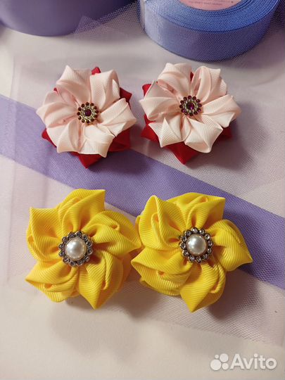 Резинки, заколки для волос ручной работы