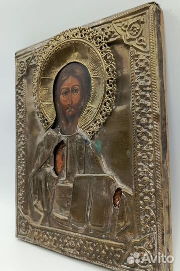 Икона Господь Вседержитель. Латунь. 19-20 век