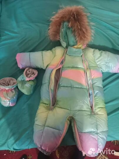 Зимний комбинезон для девочки 74