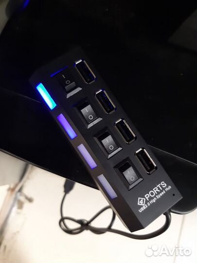 Разветвитель USB 2.0 HUB 4port HB200004BK