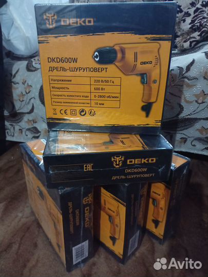 Дрель-шуруповерт сетевая deko dkd600w