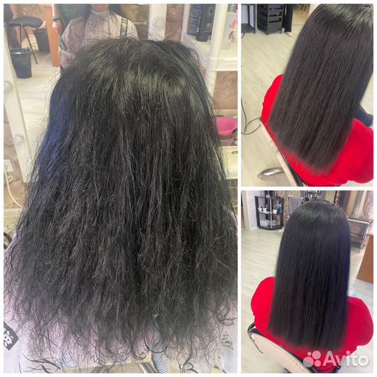 Кератиновое выпрямление волос