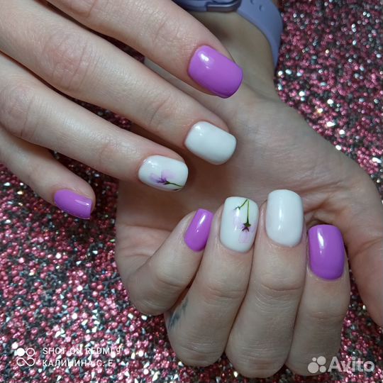 Маникюр и смарт педикюр, гель-лак с выравниванием