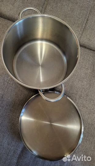 Кастрюля Гурман-всмпо 7л с мантоваркой