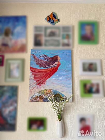 Картина акрилом на холсте 