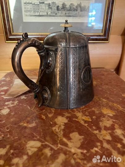 Чайник, Англия, серебрение, кость, 1880-1900 гг