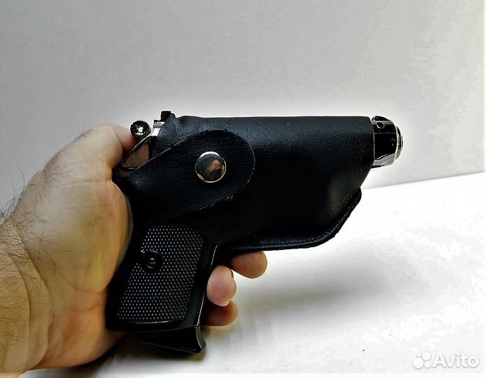 Зажигалка пистолет Вальтер, турбо пламя, 1в1