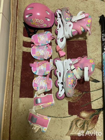 Ролики выдвижные с защитой и шлемом (безразмерные)