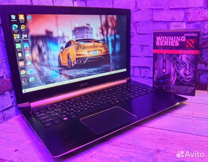 Игровой ноутбук Acer i5 16gb SSD+HDD GTX 1050