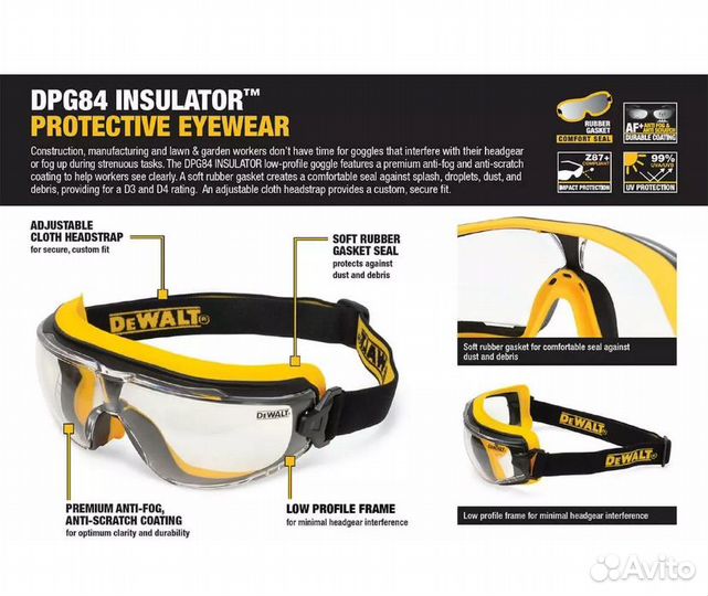 Очки Dewalt DPG 84