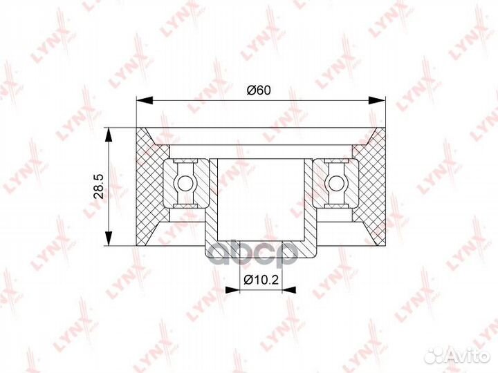 Ролик обводной ремня грм PB-7257 lynxauto
