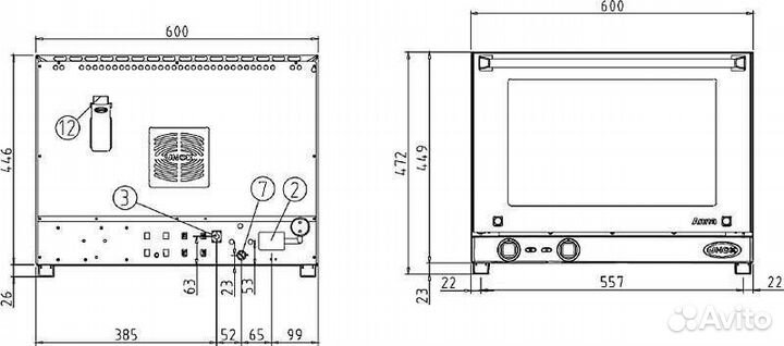 Печь конвекционная unox XF023 anna
