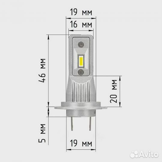 Диодные лампы ElectroKot Atomic H7 4000K