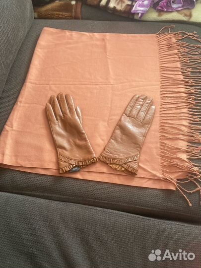 Перчатки кожаные женские