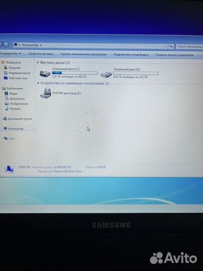 Рабочий ноутбук samsung R719