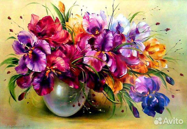 Картина по номерам 40x50 Яркий букет