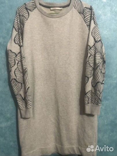 Удлиненный свитшот/ платье с вышивкой