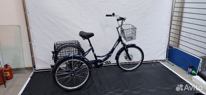 Трёхколёсный велосипед 24 складной новый