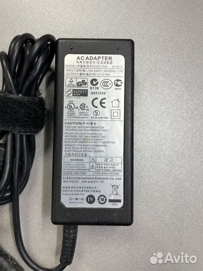 Зарядка для ноутбука Samsung 19v 3.16a 60W