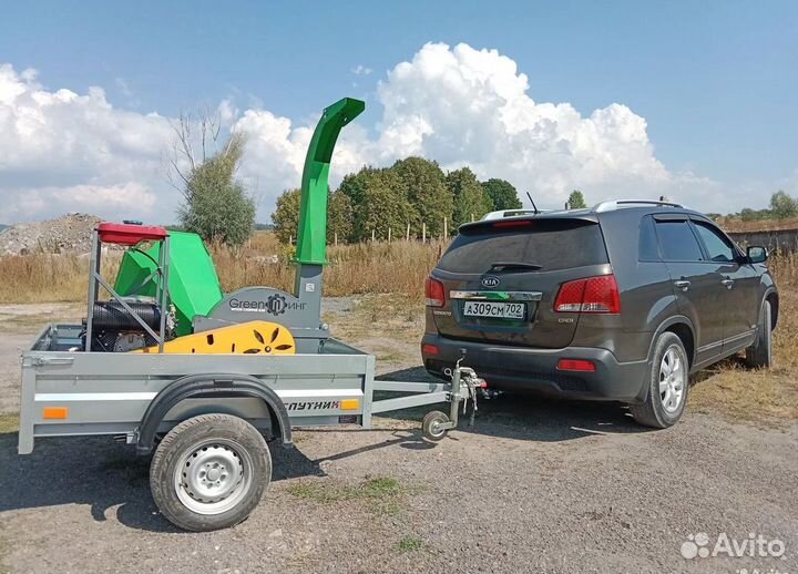 Измельчитель дерева greenпинг wc630 на прицепе
