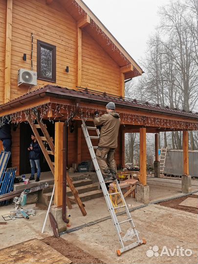 Новогоднее украшение домов, зданий, улиц