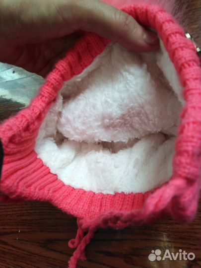 Зимняя детская шапка размер 44-46