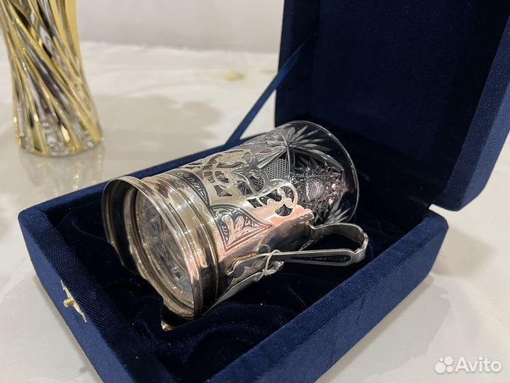 Подстаканник серебро 875 высшей пробы