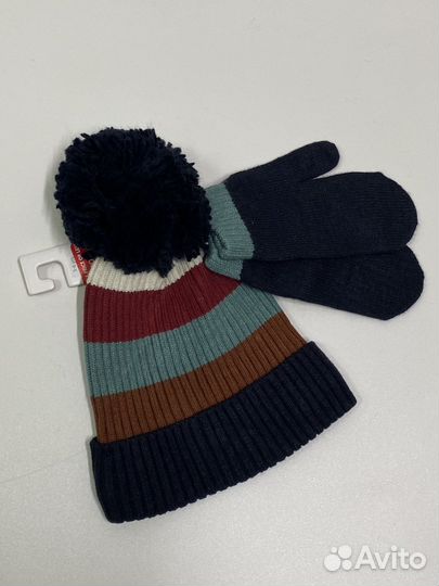 Шапка+варежки Next новые