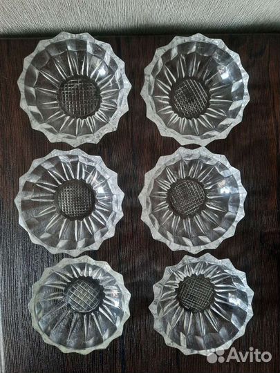 Розетки под варенье, хрусталь, СССР