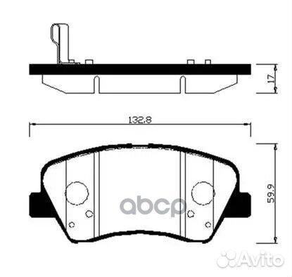 Колодки тормозные передние ceed 12/I30 12/CER