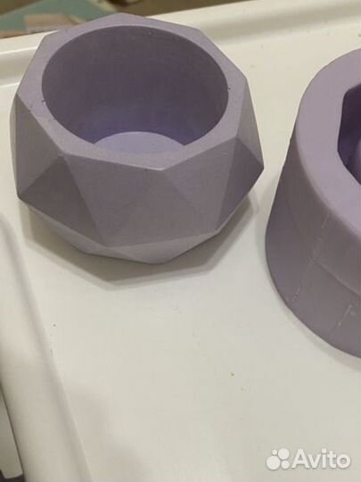 Молды 4 шт силиконовые для кашпо или подсвечника