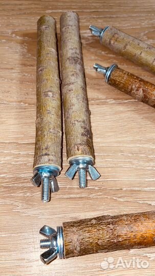 Жердочки для птиц с корой Ива натуральные 2 шт