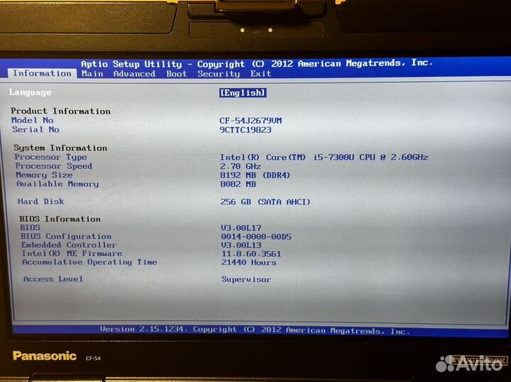 Защищенный ноутбук Panasonic CF-54 MK3