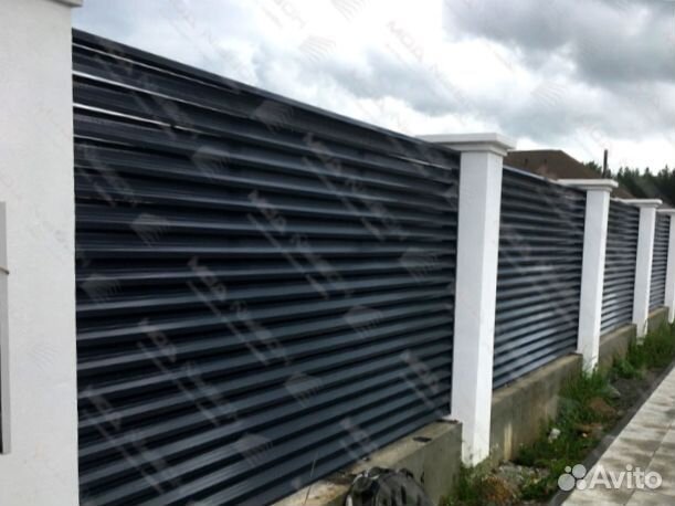 Забор жалюзи горизонтальный
