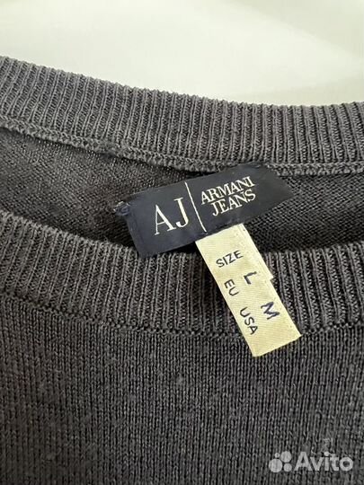 Джемпер armani jeans оригинал 100% шерсть