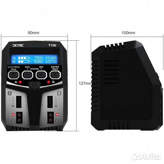 Skyrc T100 dual 5A 2X50W зарядное устройство RC