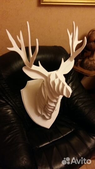 Декоративное панно, голова Оленя